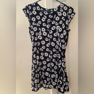 Adorable Sz 4 Navy Floral V Neck Summer Gap Dress